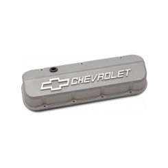 Proform Slant Edge Valve Covers For BBC Cast Gray Crinkle