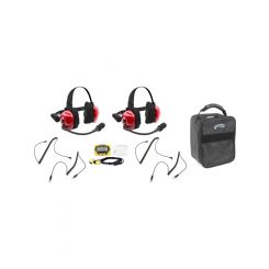 Rugged Radios Headset Track Talk Red Linkable Intercom Fan