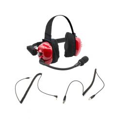 Rugged Radios Headset Track Talk Red Linkable Intercom