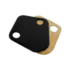 Racing Power Fuel Pump Block Off Plate Black For B/B Chevy