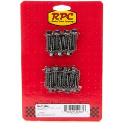Racing Power Oil Pan Bolt Kit 15Pc Black For LS