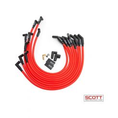 Scott Performance Spark Plug Wire Set For BBC 90 Degree Red For BBC