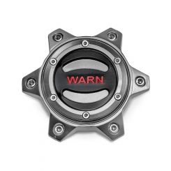 Warn 6 Lug Wheel Center Cap Gunmetal and Red