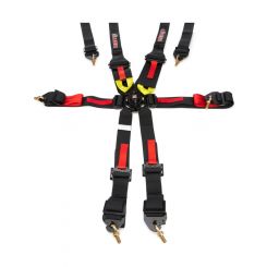Zamp 6 Point Harness Black Camlock Large 3in/2in Shoulder FIA