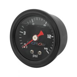 Proflow Fuel Pressure Gauge 0-15PSI Black Face Liquid Filled