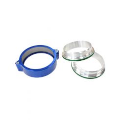 Aeroflow 2-1/2" Billet Intercooler Clamp w/ Weld Flanges Blue