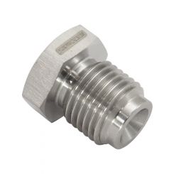Aeroflow Stainless Steel Inverted Flare Hex Port Plug 1/2"-20