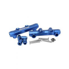 Aeroflow Top Feed Billet EFI Fuel Rail Blue For 14mm 3/4" Length