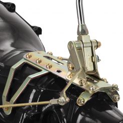 Lokar Case-Mount Transmission Shifter 12.000 in. Single Bend Hi-Tech