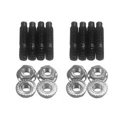 Milodon Valve Cover Studs Black Oxide/Zinc 1/4 in.-20 Thread Set of 8