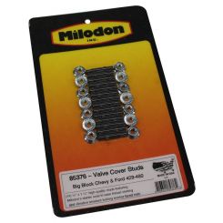 Milodon Valve Cover Studs Steel Standard Hex Nuts Set of 14