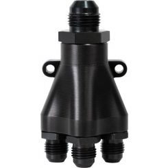 Peterson Fluid Systems 5-Way Billet Manifold 1 x -10AN to 4 x -6AN