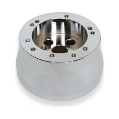 RPC 5/6 Bolt Billet Steering Wheel Adapter Chrome