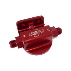 System One Remote Filter Mount For 2-Bolt Flat Mount with -6AN