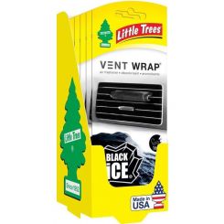 Little Trees Car Air Freshener Vent Wrap Black Ice Pack of 4