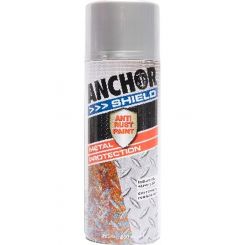Anchor Shield Metal Anti Rust Paint Aerosol Spray Silver 300g