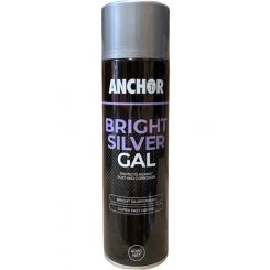 Anchor Bright Silver Gal Galvanising Aerosol Spray Paint 400g