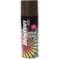 Boston High Gloss Quick Drying Aerosol Spray Paint Mission Brown 250g