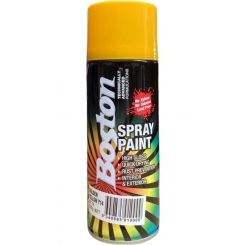 Boston High Gloss Quick Drying Aerosol Spray Paint Golden Yellow Y14 250g