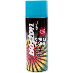Boston High Gloss Quick Drying Aerosol Spray Paint Sky Blue 250g