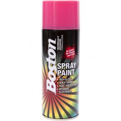 Boston High Gloss Quick Drying Aerosol Spray Paint Pink 250g