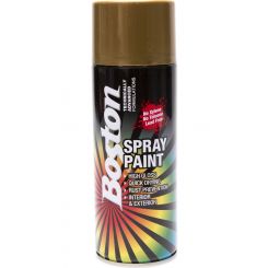 Boston High Gloss Quick Drying Aerosol Spray Paint Gold 250g