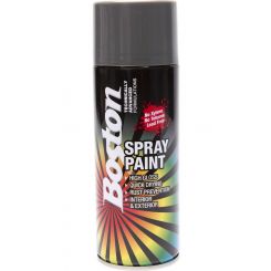 Boston High Gloss Quick Drying Aerosol Spray Paint Silver 250g