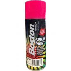 Boston High Gloss Quick Drying Aerosol Spray Paint Fluoro Pink 250g