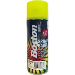 Boston High Gloss Quick Drying Aerosol Spray Paint Fluoro Yellow 250g