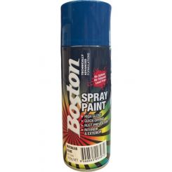 Boston High Gloss Quick Drying Aerosol Spray Paint Metallic Blue 250g