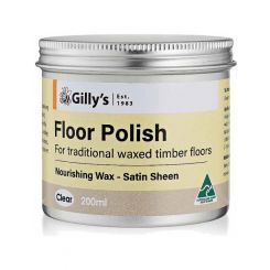 Gilly Floor Polish Nourishing Wax Satin Sheen Clear 200ml