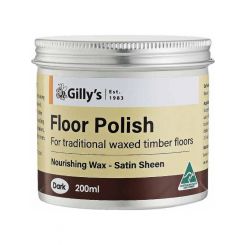 Gilly Floor Polish Nourishing Wax Satin Sheen Dark 200ml
