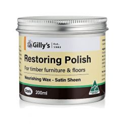 Gilly Restoring Polish Nourishing Wax Satin Sheen Dark 200ml