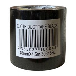 GSA High Quality Cloth Tape Black 48mm x 4.5M
