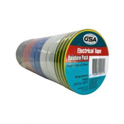 GSA High Quality Electrical Tape Rainbow Pack