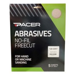 Pacer No-Fil Freecut Long Lasting Abrasive Sheet 120 Grit 5 Pack