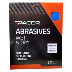 Pacer Wet & Dry Long Lasting Abrasive Sheet 1200 Grit 5 Pack