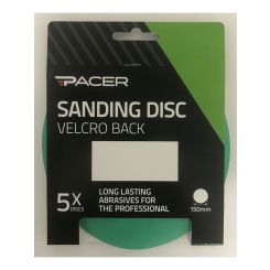 Pacer Sticki-Rip Abrasive Sheet Disc 150mm 6H 400 Grit 5 Pack