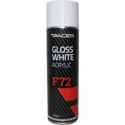 Pacer F72 Gloss White Acrylic Paint Aerosol 400g