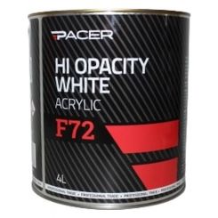 Pacer F72 Hi Opacity White Acrylic Paint 4 Litre