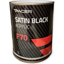 Pacer F70 Satin Black Acrylic Paint 1L