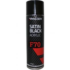 Pacer F70 Satin Black Acrylic Paint 400g Aerosol