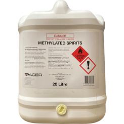 Pacer Methylated Spirits Multi Purpose Solvent Flammable Liquid 20L