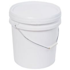 Phoenix White Plastic Bucket with Lid 10L