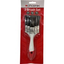 Phoenix 3 Paint Brush Set 25mm 50mm 75mm