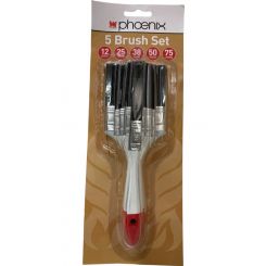 Phoenix 5 Paint Brush Set 12mm 25mm 38mm 50mm 75mm