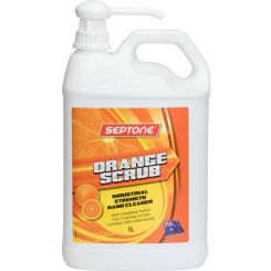 Septone Orange Scrub Industrial Strength Hand Cleaner Pump Pack 5L