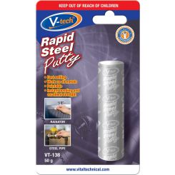 V-Tech Rapid Steel Putty Fast Setting For All Metals 50g