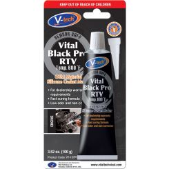 V-Tech Vtech Vital Black Pro RTV Silicone Gasket Maker 100g