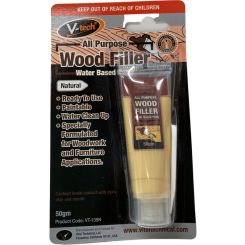 V-Tech Multi Purpose Wood Filler Ready Mixed Water Based Natural 50g